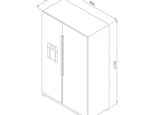Kích thước tủ lạnh Side by Side Malloca MF-547 SIM