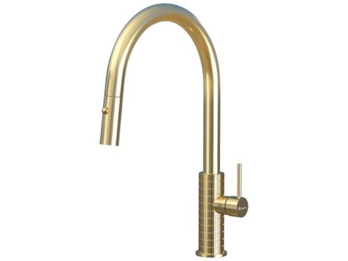 Vòi rửa bát nóng lạnh Konox Venice Gold có dây rút