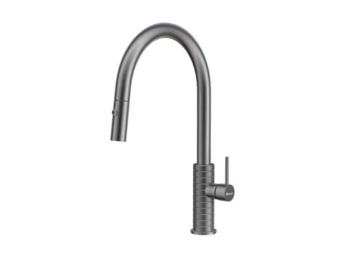 Vòi rửa bát nóng lạnh Konox Venice Gun Metal có dây rút