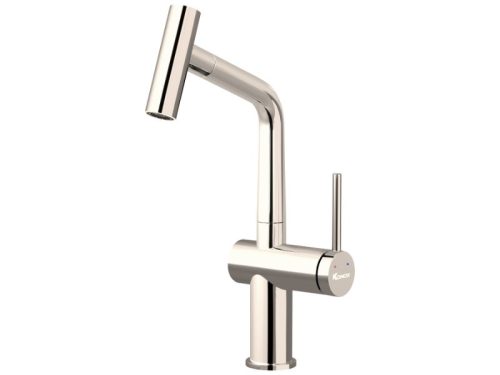 Vòi rửa bát nóng lạnh Konox Volta Nickel có dây rút