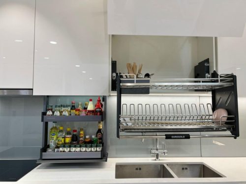 Ảnh thực tế giá bát di động inox 304 nan Oval Eurogold EPV9090Pro