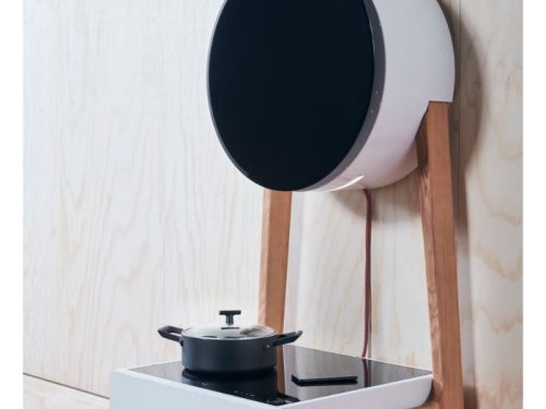 Ảnh bếp từ đôi kết hợp máy hút mùi Upscale CUCINOTTA di động