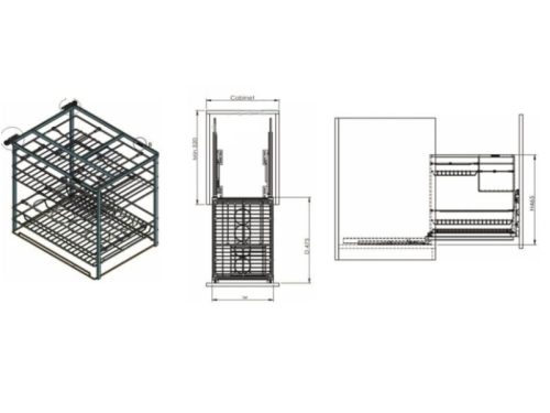 Kích thước giá gia vị Eurogold EP2225