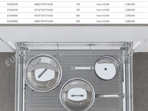 Kích thước giá xoong nồi Eurogold EG30460B