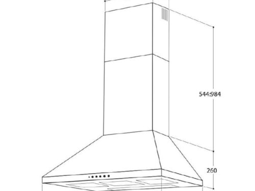 Kích thước máy hút mùi áp tường Upscale CA CLASSIC