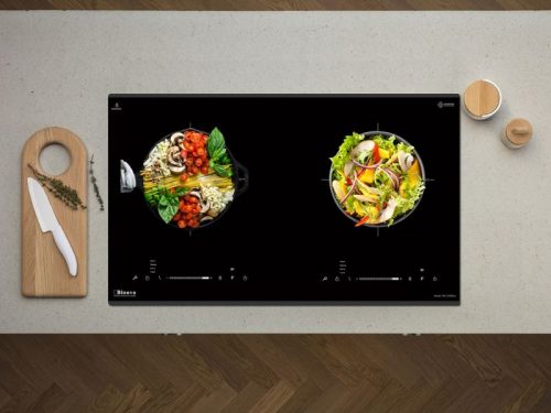 Ảnh thực tế bếp từ đôi Binova BI-1102Plus lắp âm