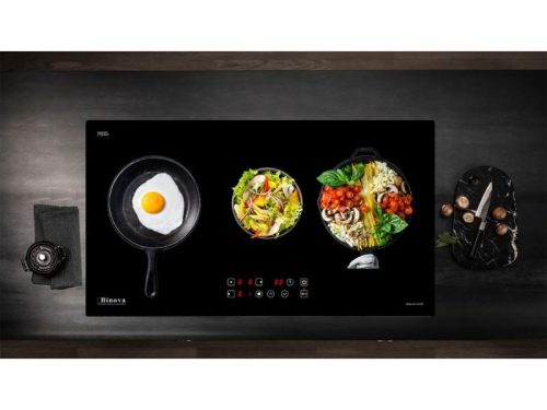 Ảnh thực tế bếp từ Binova 3 vùng nấu BI-334-ID lắp âm