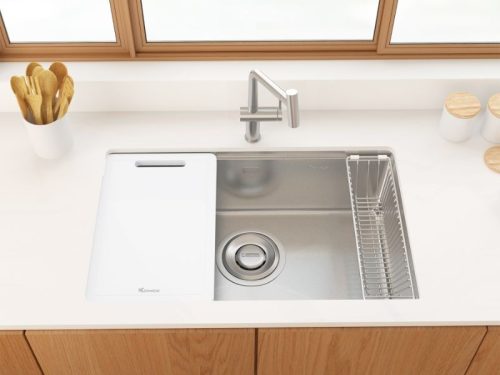 Ảnh thực tế chậu rửa bát inox 1 hố Konox TARI 7648SR