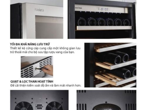 Tủ rượu vang Kadeka KA-110WR 4 Bên trong tủ rượu vang Kadeka KA-110WR