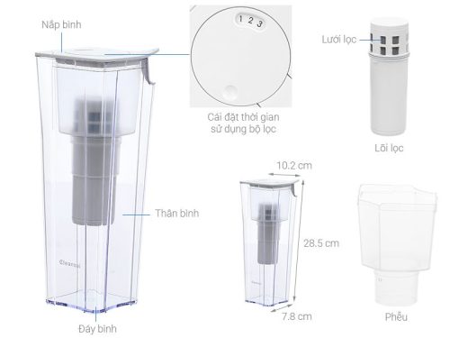 Chi tiết bình lọc nước cầm tay Cleansui EJ101