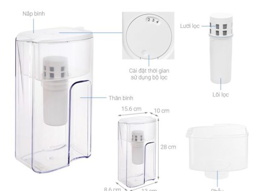 Chi tiết bình lọc nước cầm tay Cleansui EJ103