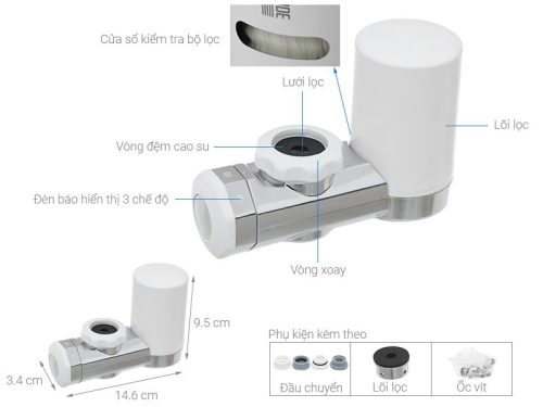 Thiết bị lọc nước đầu vòi Cleansui EF201 4 Chi tiết thiết bị lọc nước đầu vòi Cleansui EF201