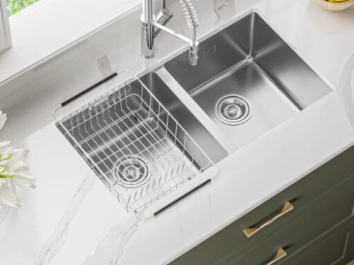 Chậu rửa bát inox 2 hố Konox KN7544DUB 5 Hình ảnh chậu rửa bát inox 2 hố Konox KN7544DUB