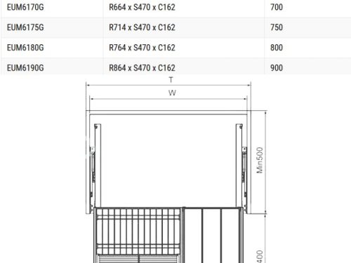 Kích thước giá bát đĩa Eurogold EUM6170G