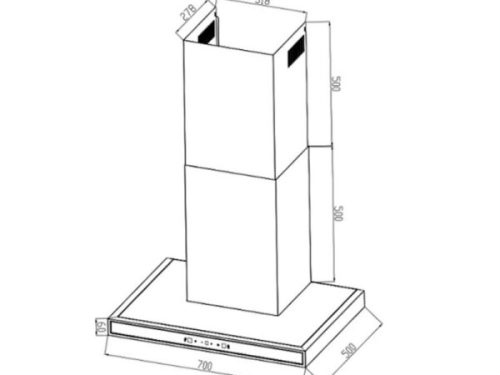 Kích Thước Máy hút mùi áp tường Eurogold EUH05070WH
