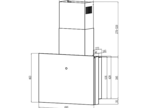 Kích thước máy hút mùi áp tường Eurogold EUH1770VP