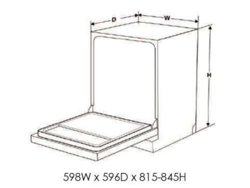 Kích Thước Máy rửa bát Eurogold EUW75TL15SV