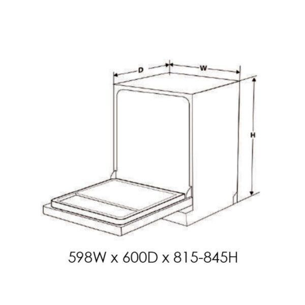 Kích thước Máy rửa bát Eurogold EUW85TL15S Kích thước Máy rửa bát Eurogold EUW85TL15S
