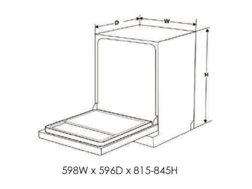 Kích Thước Máy rửa bát Eurogold EUW85TL16BV