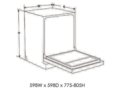 Kích Thước Máy rửa bát Eurogold EUW88TL15BPro