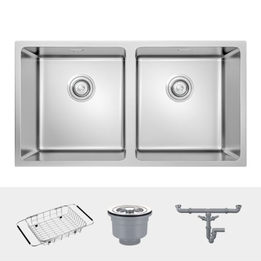 Phụ kiện chậu rửa bát inox 2 hố Konox KN7544DUB Phụ kiện chậu rửa bát inox 2 hố Konox KN7544DUB