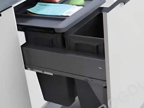 Thùng rác âm tủ giảm chấn Eurogold EA402