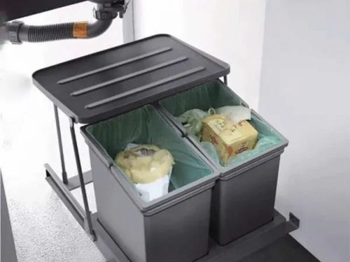 Thùng rác âm tủ giảm chấn Eurogold BR300