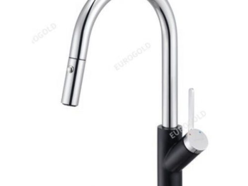 Vòi rửa bát nóng lạnh Eurogold EUF333DR có dây rút