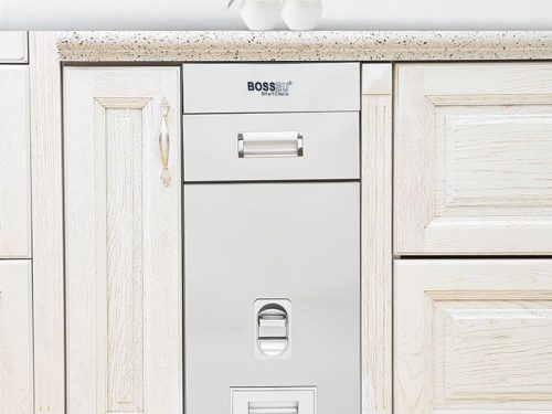 Ảnh thực tế thùng gạo gương nút nhấn BossEU BS250 Silver