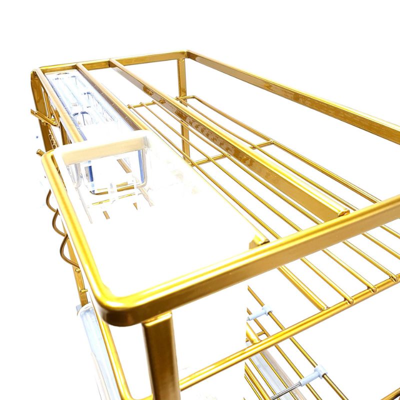 Chi tiết giá dao thớt nan dẹt mạ Nano vàng BossEU BS301.300D Chi tiết giá dao thớt nan dẹt mạ Nano vàng BossEU BS301.300D