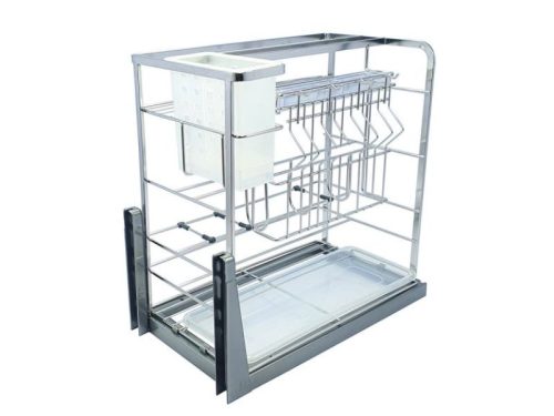 Giá dao thớt inox mạ crom BossEU BS300D