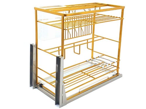 Giá dao thớt nan dẹt mạ Nano vàng BossEU BS301.300D