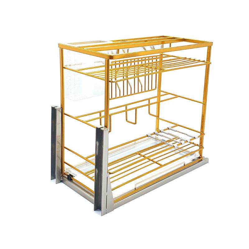 Giá dao thớt nan dẹt mạ Nano vàng BossEU BS301.300D Giá dao thớt nan dẹt mạ Nano vàng BossEU BS301.300D