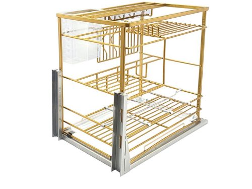 Giá dao thớt nan dẹt mạ Nano vàng BossEU BS301.350D