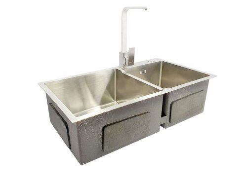 Chậu rửa bát inox 2 hố BossEU BS8245L1 3 Hình ảnh chậu rửa bát inox 2 hố BossEU BS8245L1