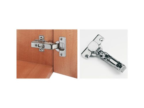 Hình ảnh lắp đặt bản lề trùm ngoài Metalla SM 110° giảm chấn Hafele 315.06.750