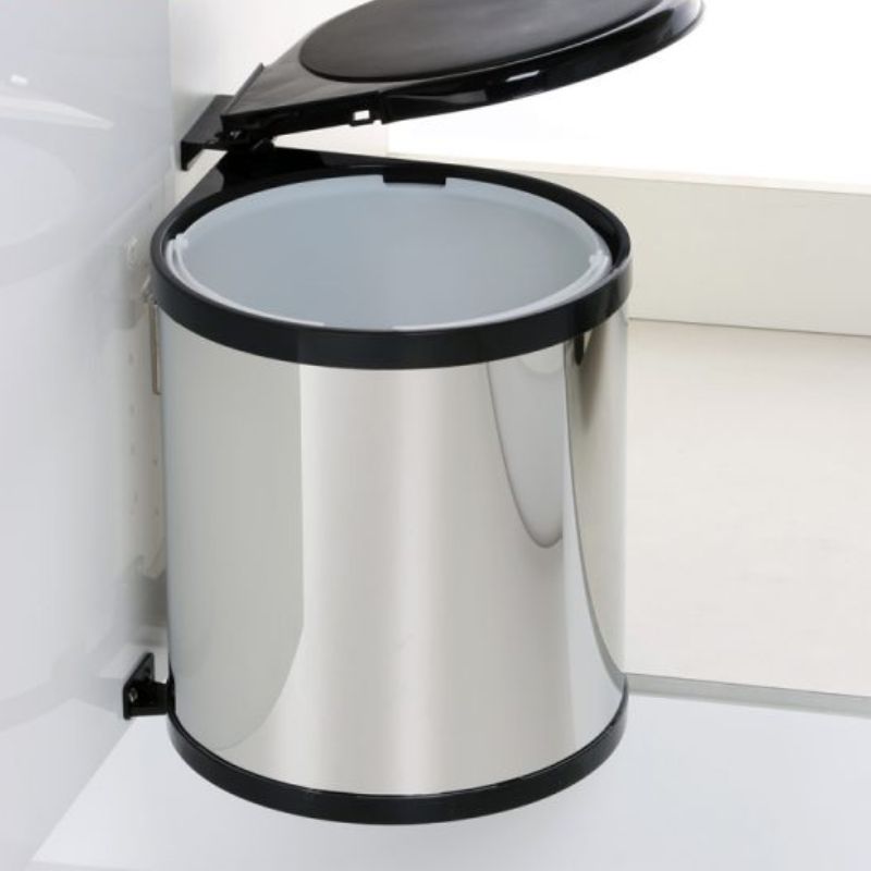 Hình ảnh thùng rác tròn gắn cánh tủ bếp BossEU BS114R Hình ảnh thùng rác tròn gắn cánh tủ bếp BossEU BS114R