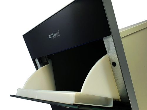 Vị trí đổ gạo thùng gạo gương nút nhấn BossEU BS250 Black