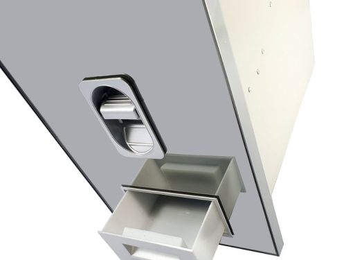 Vị trí lấy gạo thùng gạo gương nút nhấn BossEU BS300 Silver