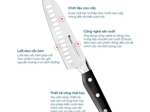 Đặc điểm bộ dao làm bếp cao cấp 5 món Konox Impecca
