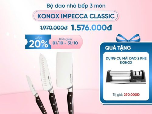 Khuyến mãi bộ dao làm bếp cao cấp 3 món Konox Impecca Classic