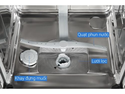 Bên trong máy rửa bát độc lập Bosch SMS4IKC62T Serie 4