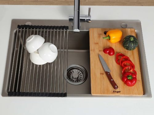 Ảnh thực tế chậu rửa bát 1 hố Kluger KF8121B-S75