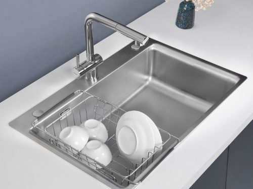 Ảnh thực tế chậu rửa bát 1 hố Kluger KF8121S-S75