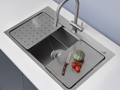 Ảnh thực tế chậu rửa bát 1 hố Kluger KW8181FS-S81 Plus