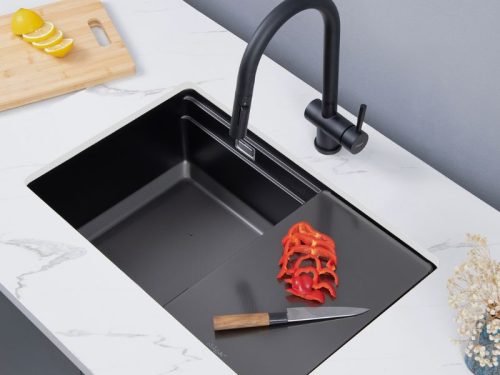 Ảnh thực tế chậu rửa bát 1 hố Kluger KWU8161FB-S70