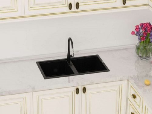 Ảnh thực tế chậu rửa bát Konox Granite Sink Phoenix Smart 860 Black