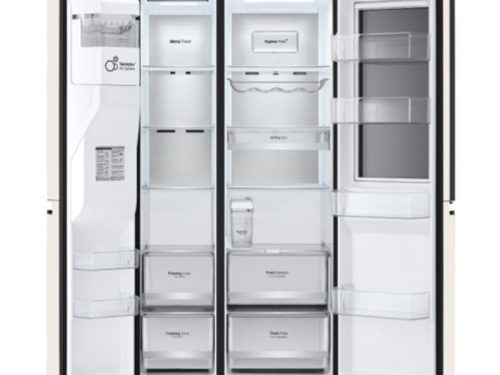 Bên trong tủ lạnh 2 cánh side by side 635 lít LG GR-X257BG AEPPEVN