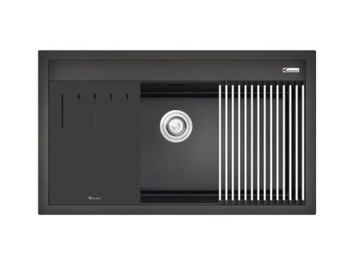 Chậu rửa bát đá 1 hố Konox Terra 860S Black