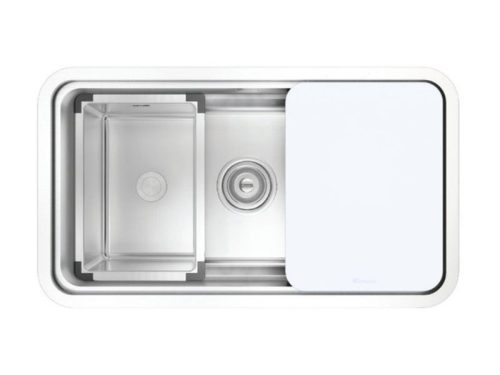 Chậu rửa bát inox 1 hố Konox KN8347SU Dekor